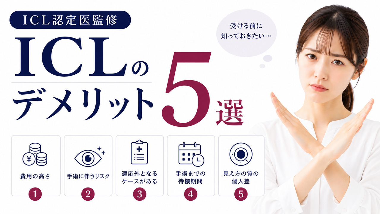 【ICL認定医監修】ICLのデメリット5選